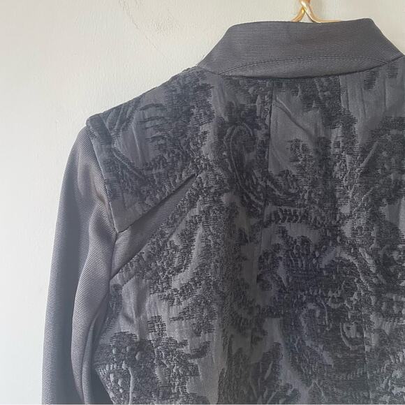 W118 by Walter Baker Black Jacquard Brocade Cropped Jacket M - Picture 6 of 11